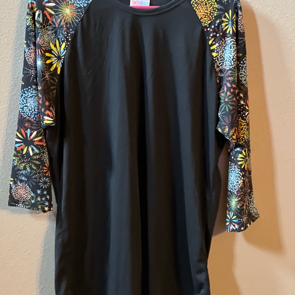 Baseball sleeve shirt by LulaRoe
